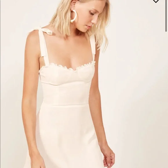 Reformation Christine Dress Ivory - Picture 4 of 9